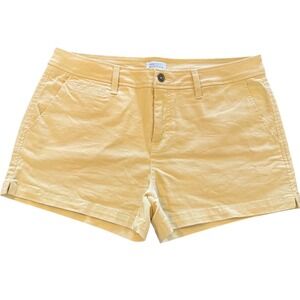 Market & Spruce Women's Yellow Chino Shorts Casual Summer Size 12